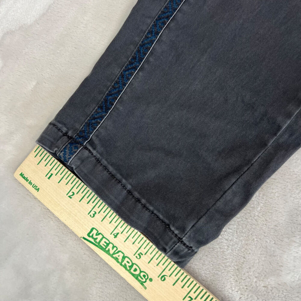 Anthropologie Pants Womens 30 Grey Relaxed‎ Chino Striped Side Preppy Casual - Picture 6 of 15
